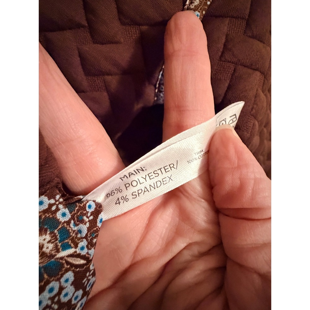 Tuckernuck Reversible Quilted Jacket Brown Floral Basketweave Hook Size XL - Picture 12 of 13